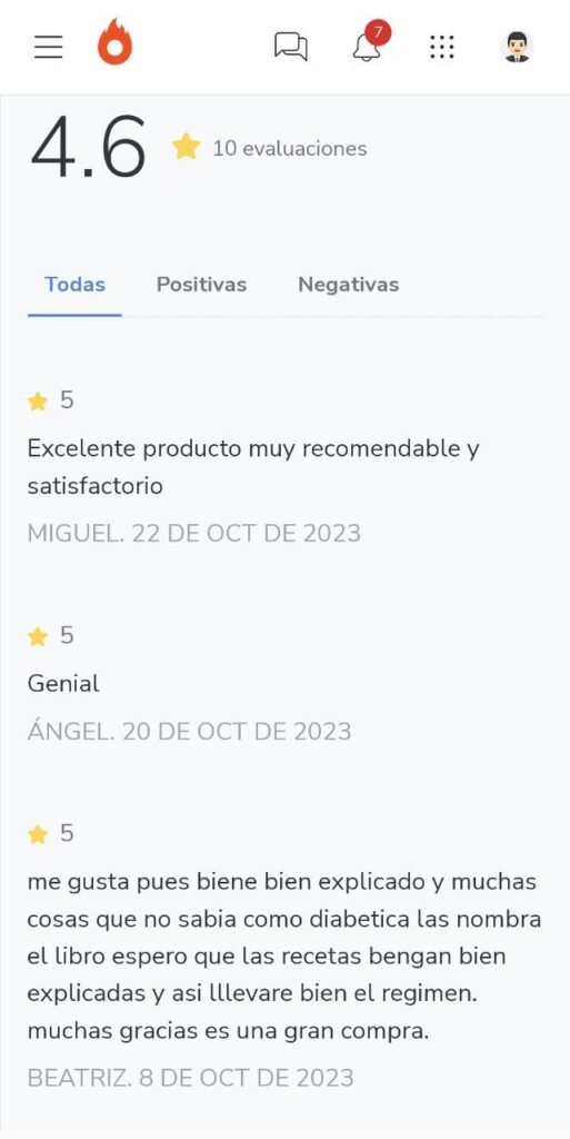 Evaluaciones de los Clientes